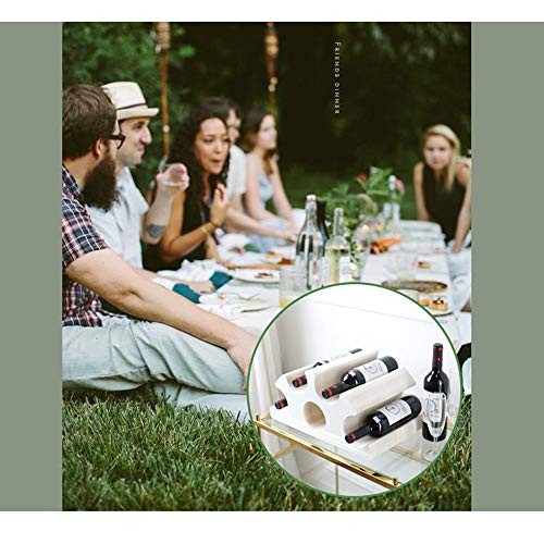 Soporte para botellas de vino con 5 lugares plegable ajustable miniatura 5