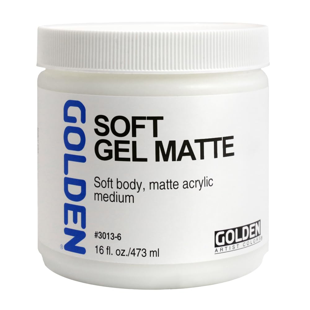 Soft Gel Matte Golden acrylique 473ml pour éliminer la brillance des peintures