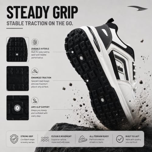 Image of ASIAN Python-10 Men's Sports Sneakers with Premium Look | Memory Foam Tech, Arch & Lateral Support, Stylish Casual Shoes for Walking & Daily Comfort