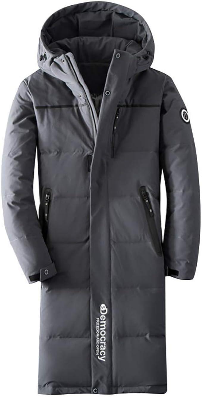 Amazon L Z L ダウンジャケット メンズ ロング ダウンコート 大きいサイズ フード付き アヒルダウン ライトダウンコート ロング丈 アウトドアウェア 厚手 防寒着 防風 アウター コート 通勤 通学 コート ジャケット 通販