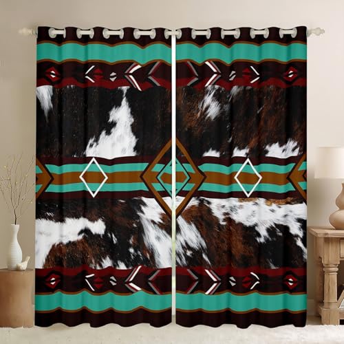 Feelyou Western Farm Animal Curtains Living Room 2 Panels 52 x 63 Inch