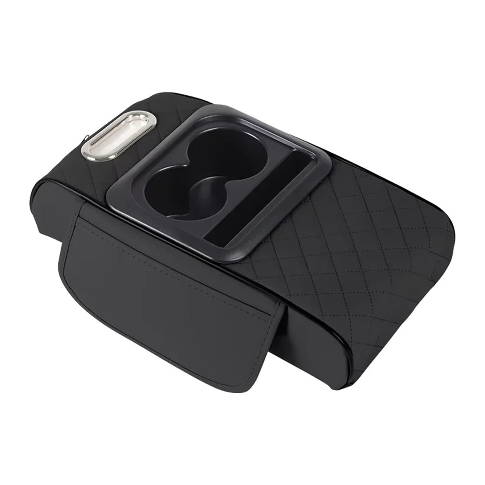 HIVZIVCCIK Armrest Storage Box In-Car Armrest Storage Box Container Heightening Cushion With Cup Holder Design Car Center Console Organizer Accessories Center Console Organizer Tray(2)