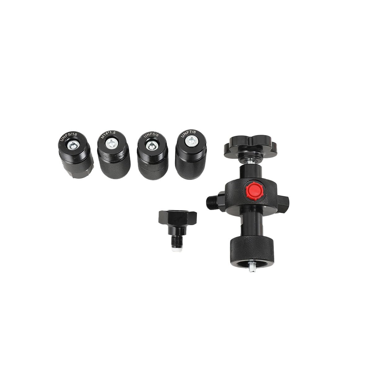 Kit di riempimento e Prova di Pressione per accumulatore Idraulico con azoto, manometro da 25 MPa, Tubo Flessibile da 2 m, adattatori Multipli per Prove di Pressione e Manutenzione Accurate