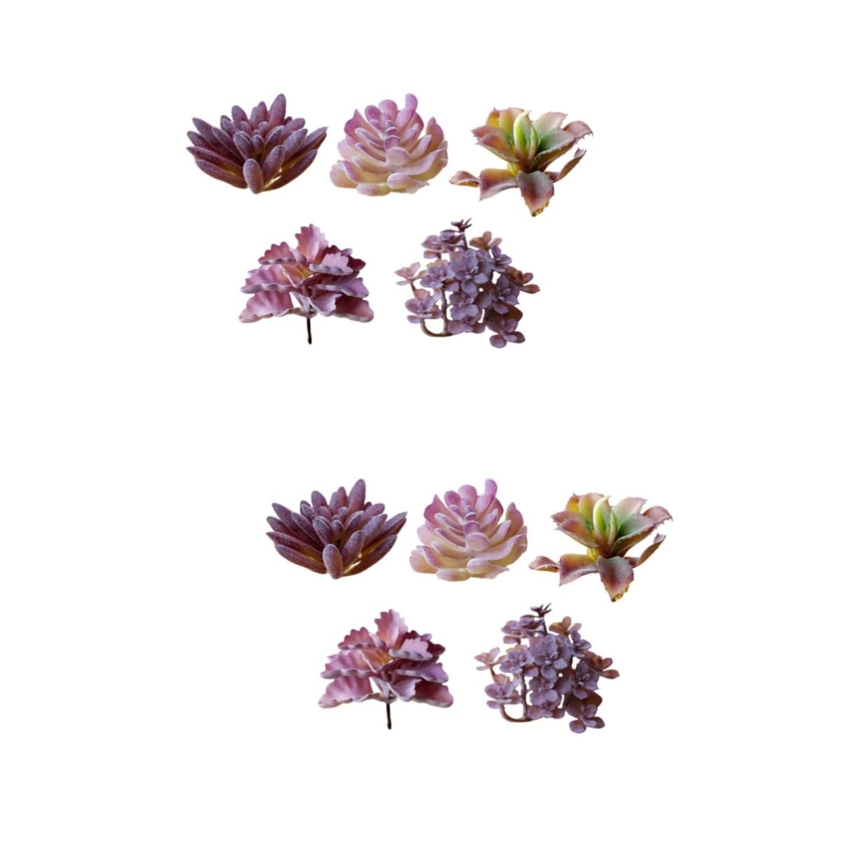 Cabilock10 Pcs DIY Simulation Outdoor Decor Small Succulents Artificial Faux Arrangements Artificial Plants Outdoor Faux Plant Artificial Flowers Green Plants Mini