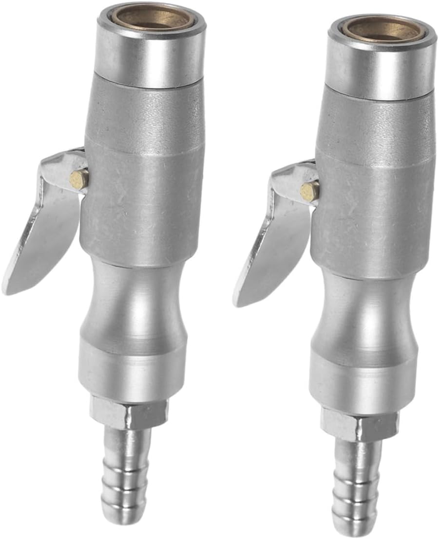 2pcs Self-locking Tire Inflator Chuck Quick Connect Adapter Copper
