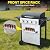 IdeaMaxx 4 Burner Gas Grill with Foldable Shelves, 40,000 BTU Stainless Steel Propane BBQ Grill, 387 Sq. In. Cooking Space, Portable Outdoor Grill for Patio, Backyard, Camping & Tailgating