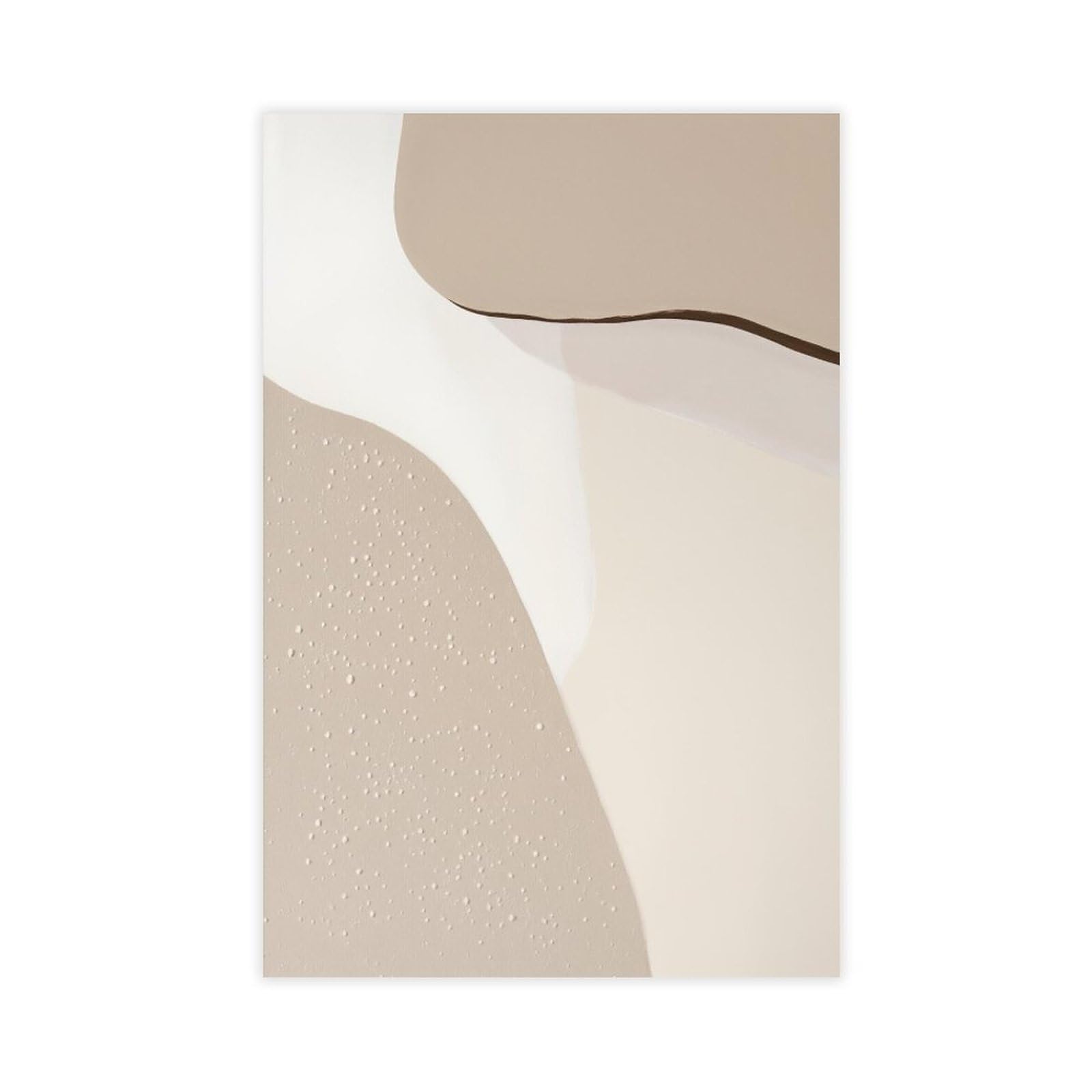 Zguols Beige Abstract And Minimalist Poster 21 Canvas Poster Bedroom Decor Sports Landscape Office Room Decor Gift Unframed Print 16" L X 24" W