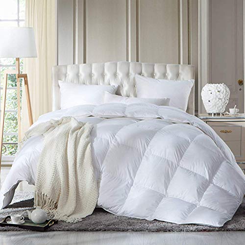 Image of LINENWALAS 90 /10, 30 /70, 50 /50 Feather and Goose Down Pillow - White (Double 90 inchx100 inch, Duvet)