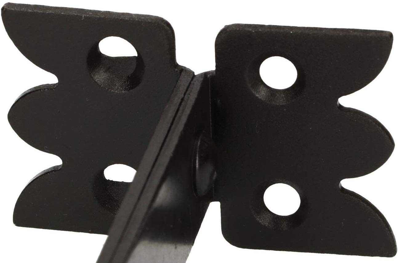 KOTARBAU® Retenedor para contraventanas, Negro 68 mm, Retenedor Decorativo, Tope para contraventanas, Herrajes para contraventanas, Anclaje de Seguridad, Soporte para Sujetar contraventanas, Gancho