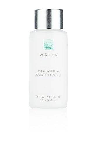 Zents Acondicionador de agua hidratante (tamaño de viaje), color seguro y sin sulfatos con manteca de karité orgánica y aceite de jojoba para todo