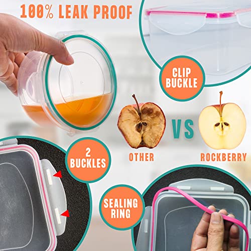 38 Pcs Large Food storage containers with lids airtight-2500ML to Sauces Box - (19 Containers, 19 Lids), Stackable Kitchen BPAFree Leak Proof Plastic Bowls Sets -Microwave Freezer Safe Lunch Boxes