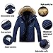 DLGJPA Men's Mountain Waterproof Ski Jacket Fur Hooded Windbreakers Windproof Raincoat Winter Warm Snow Coat