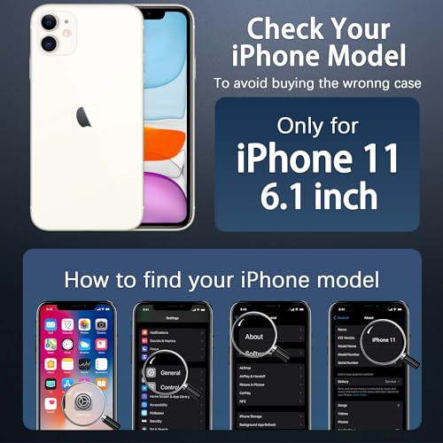 PinLiSheng Magnetic Stand for iPhone 11 Case [Compatible with MagSafe] Translucent Back Slim Protective iPhone 11 Cover 6.1 inch,Blue by PinLiSheng - Used condition - Image 2