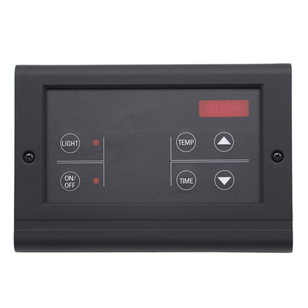 Digitaler Saunasteuerung mit 12-Stunden-Timer und 35-99°C Temperaturanpassung, multifunktionales Wandmontiertes ABS-Design, kompatibel mit verschiedenen Saunaheizungen, Schwarz