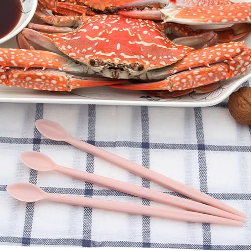 Seafood Preparation Tool Kit Featuring Crab Claw Crackers, Forks, and Spoons Crafted from Plastic for Safe Usage (pink) - Image 6