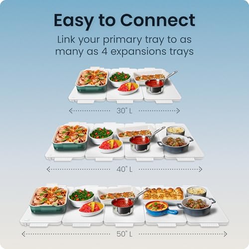 Image of Chefman Everything Warmer Expansion Tray, 10 inch x 16 inch Electric Warming Tray, Requires Primary Panel for Use (Sold Separately), One Secondary Panel Included