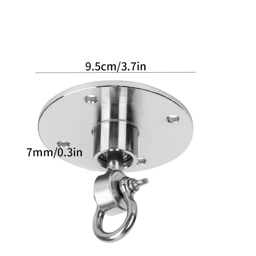 Speed-Bag-Schwebungen Boxbeutel Metallhalterung Multidirektion Speedbag Drehausrüstung zum Training von Boxen Silber, Schwenkdeckel Haken