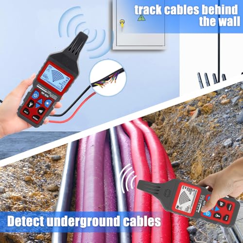 Zhouce NF-826 Underground Wire Locator & Cable Tracer/Buried Wire Tracer And Cable Locator/Under Ground Circuit Tracer,For Dog Fence Cables Irrigation Control Wires,Tone Generator Kit thumb #4