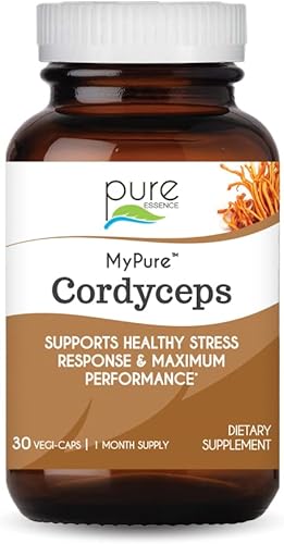 PURE ESSENCE LABS MyPure Cordyceps - Suplemento orgánico de hongos - Extracto de hongo 100% real - Lo mejor para apoyo inmunológico, alivio del