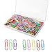Produktbild nuoshen 500 Stück Büroklammern, 33mm Briefklammern Bunt Paper Clips Büroklammer Metall mit Aufbewahrungsbox für Papiere Schule Bürobedarf