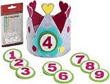 👑 EL KIT INCLUYE 👑 Corona cumpleaños de tela fieltro con números intercambiables del 1 al 9. Fieltro de doble capa, cierre con velcro - Medidas: 56cm x 18cm + 10 velas cumpleaños mágicas de colores (no se apagan ) de color azul, verde, naranja, púrpura y amarillo con rayas blancas. Incluye 10 soportes para colocación - Medidas de las velas : 6 cm