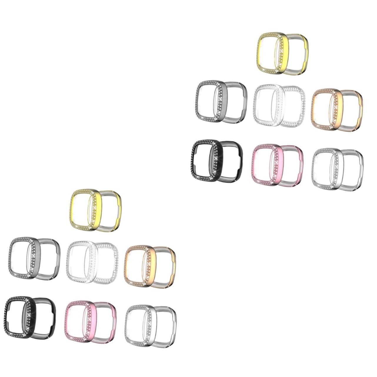 Hemobllo Lot De 2 Étuis De Montre Connectée en TPU avec Strass Design De Facile À Installer Élégant Et Tendance 7 Pièces X 2