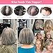 Uaismewow Human Hair Toppers for Women Light Grey Clip in Hair Pieces Remy Hair Toppers for Women with Thinning Hair Real HumanHair 10inch Grey HairToppers for hairloss