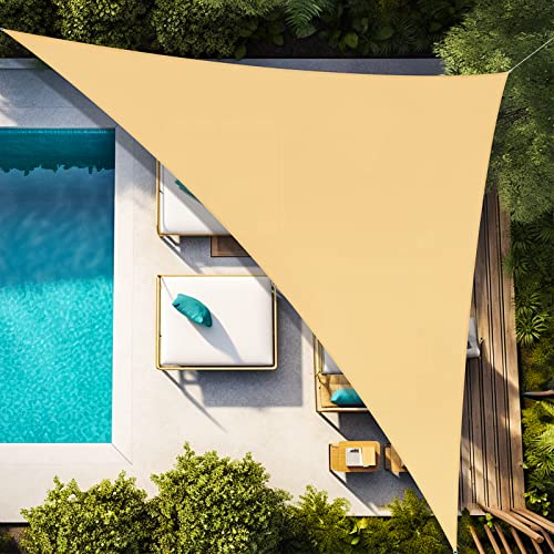 Artpuch 16' X 16' X 16' Sun Shade Sails 185Gsm Triangle Shade Sail Uv Block For Patio Garden Outdoor Facility And Camping #TOP9