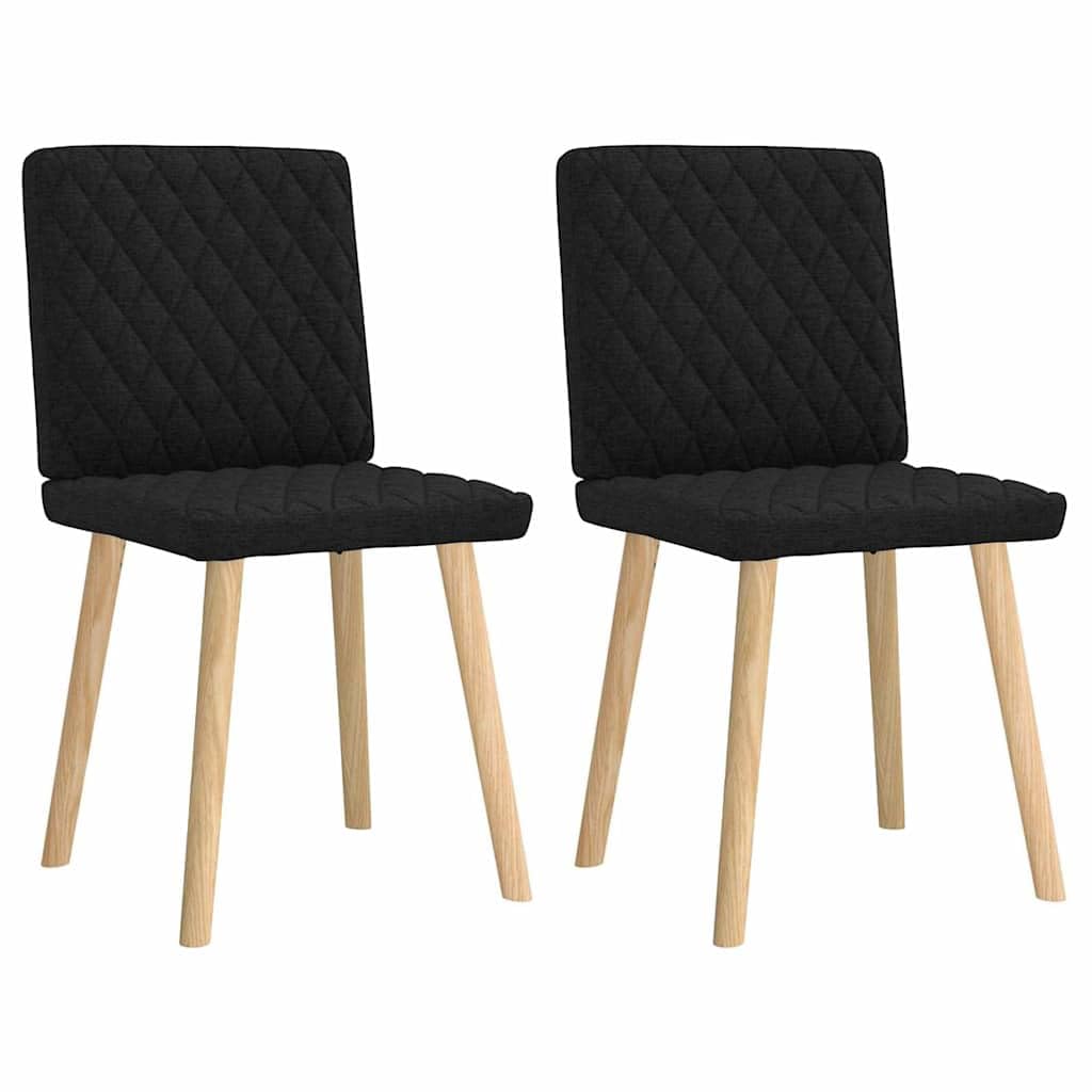 Set di 2 sedie imbottite per sala da pranzo, con gambe in legno