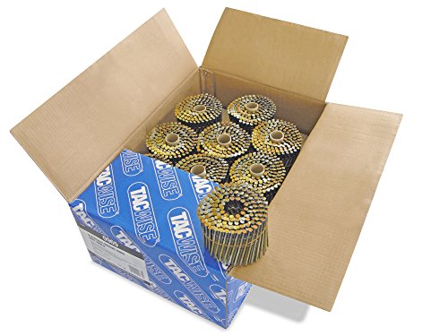 Tacwise 0965 Clavos en Bobina Plana Sin Acabado Tipo 2,8/83 mm, Punta Diamante, Vástago Anillado, Inclinados 16°, Bobinados con Alambre, Paquete de 4000