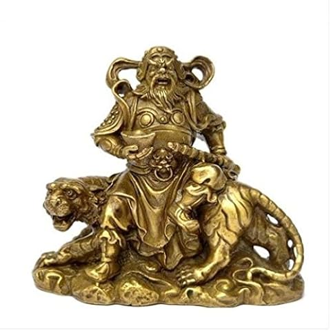 LISAQ Brass Tsai Shen Yeh Tiger Statue Cover