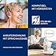Panasonic KX-TGU410EXW digitales schnurloses Telefon, Basisstation & 1 Mobilteil, LCD-Display, Favoriten-Taste, Taschenlampe, extra laut, hörgerätekompatibel, Weiss & Silber