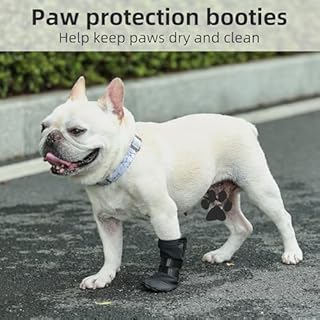 ETIAL Dog Paw Wound Recovery Boot, Breathable Dog Bootie for Injured Paw, Anti-Slip Dog Shoe with Self-Adhesive Strap, Dog Paw Protector for Outdoor Walking & Keep Dogs from Licking Wounds (L)