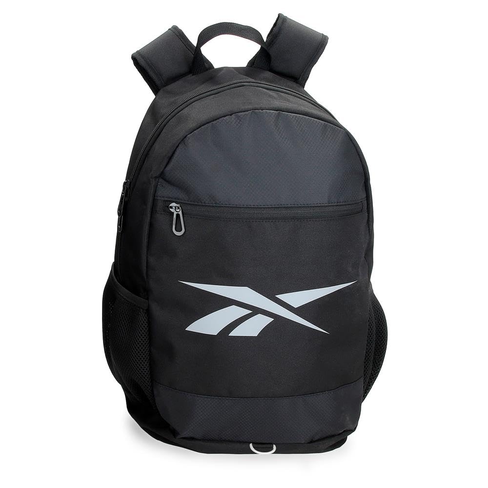 Reebok Wayland Backpack and School Pencil Case, Black, 33 x 48 x 17 cm, 26.9 L, Polyester by Joumma Bags