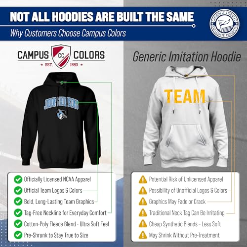 Sudadera NCAA original con capucha negra S de algodón premium y acabados resistentes 2