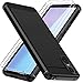 ivoler Hu00fclle fu00fcr Sony Xperia 10 VI mit 2 Stu00fcck Panzer Schutz Glas, Militu00e4rischer Stou00dffest Handyhu00fclle, Du00fcnne Weiche TPU Silikon Kratzfest Schutzhu00fclle Anti-Fingerabdruck Case, Schwarz