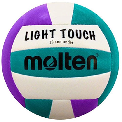 Molten MS240-3 Light Touch Volleyball, Purple/Aqua, 12 in