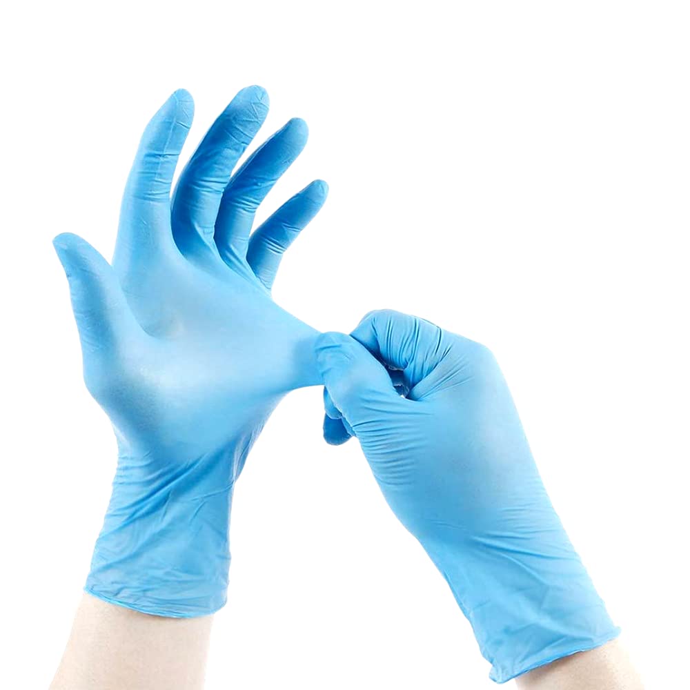 Walletz4u Sapphire Nitrile Examination Gloves Disposable Powder