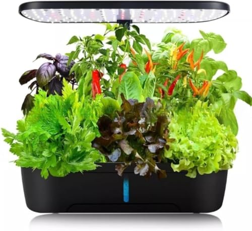 DRWG ���k�͔|�L�b�g �X�^�C���b�V�� �R���p�N�g �����p �ƒ�؉� �n�[�u�E��؁E�~�j�g�}�g�͔| �������������z�V�X�e�� LED���C�g�t�� ���������\ (12�E,�u���b�N)