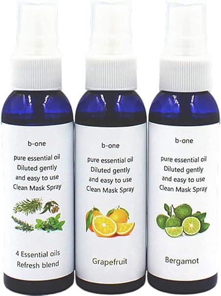 Amazon Co Jp アロマ マスクスプレー各50ml 3本 計150ml リフレッシュブレンド グレープフルーツ ベルガモット Health Personal Care