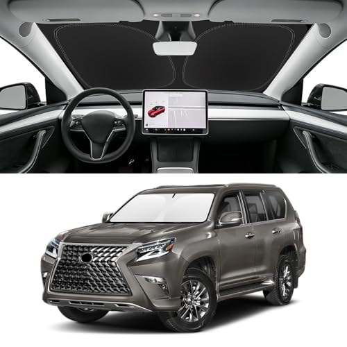 SLOGENTO Custom Fit Windshield Sun Shade for Lexus GX 2010-2023, Blocks UV & Heat, Front Window...