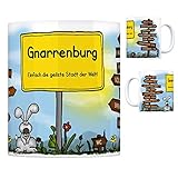  Gnarrenburg - Einfach die geilste Stadt der Welt Kaffeebecher Tasse Kaffeetasse Becher mug Teetasse Büro Stadt-Tasse Städte-Kaffeetasse Lokalpatriotismus Spruch kw Findorf Brillit Basdahl Barkhausen