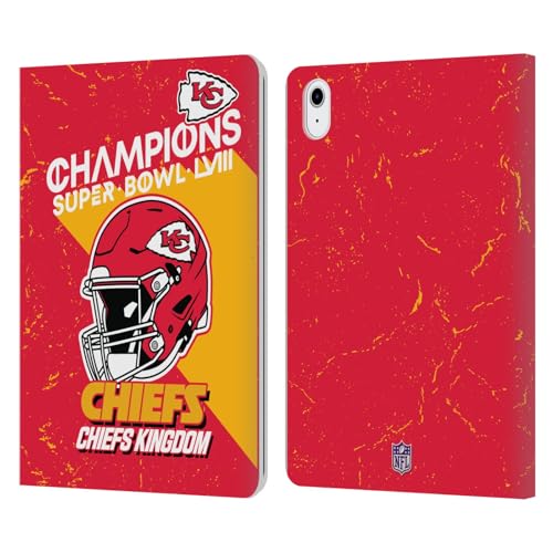 Housse portefeuille iPad Air 11 souvenir du Super Bowl LVIII Kansas City Chiefs