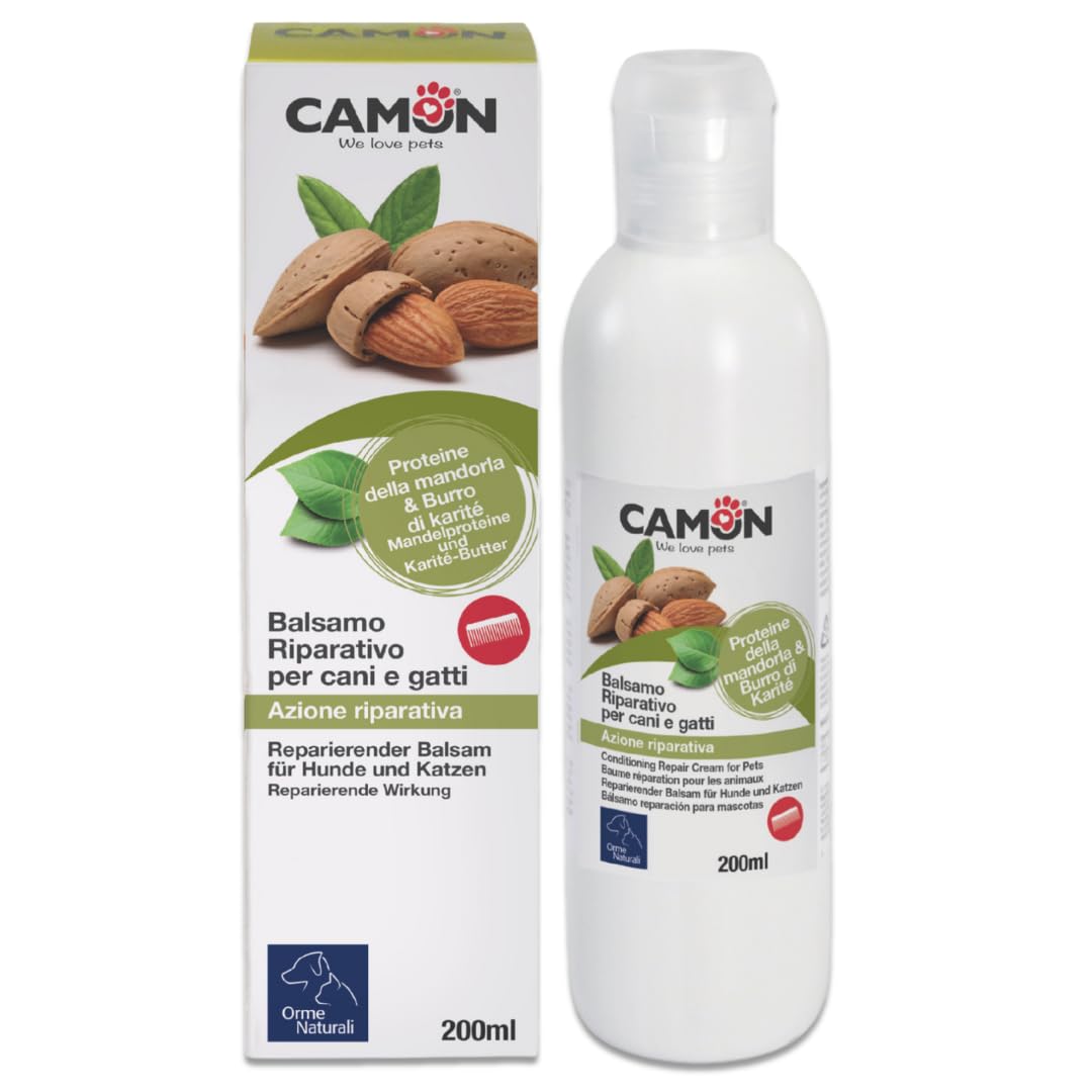 CAMON | Balsamo Riparativo per Cani e Gatti, 200ml, Nutriente e Scioglinodi, per Pelo Medio e Lungo