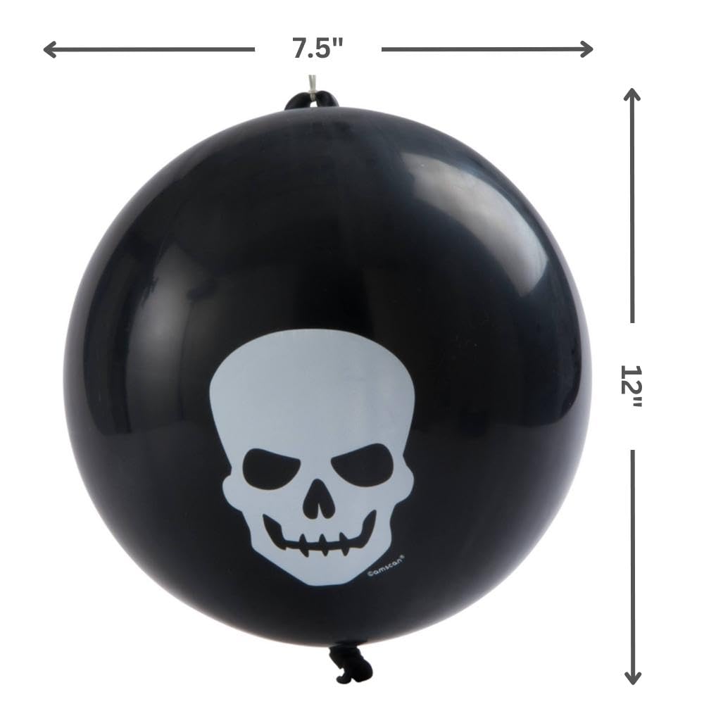 Amscan Creepy Halloween Ghoulish Punch Balloon (16 Piece), Multicolor, 12
