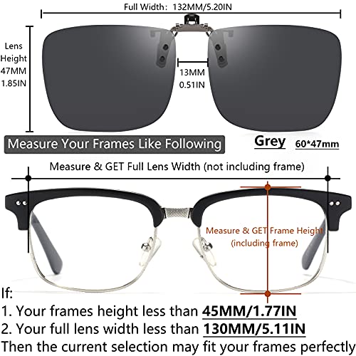 Image of CAXMAN Polarized Clip On Sunglasses Over Prescription Glasses for Men Women UV Protection