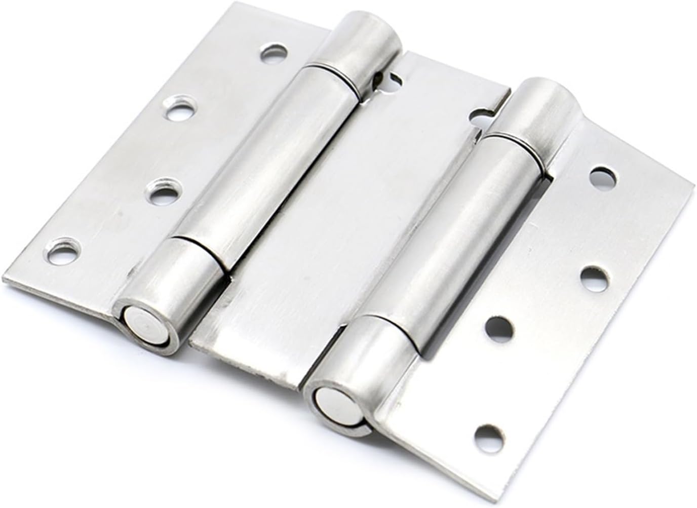 Hinges,Door Hinges Internal, 2pcs, Folding Hinge, Ball Bearing, Stainless Steel, Single/Double Spring Cabinet Hinge, Hidden Door Connector (Size : 4 inch Single) (Size : 4 inch Single)
