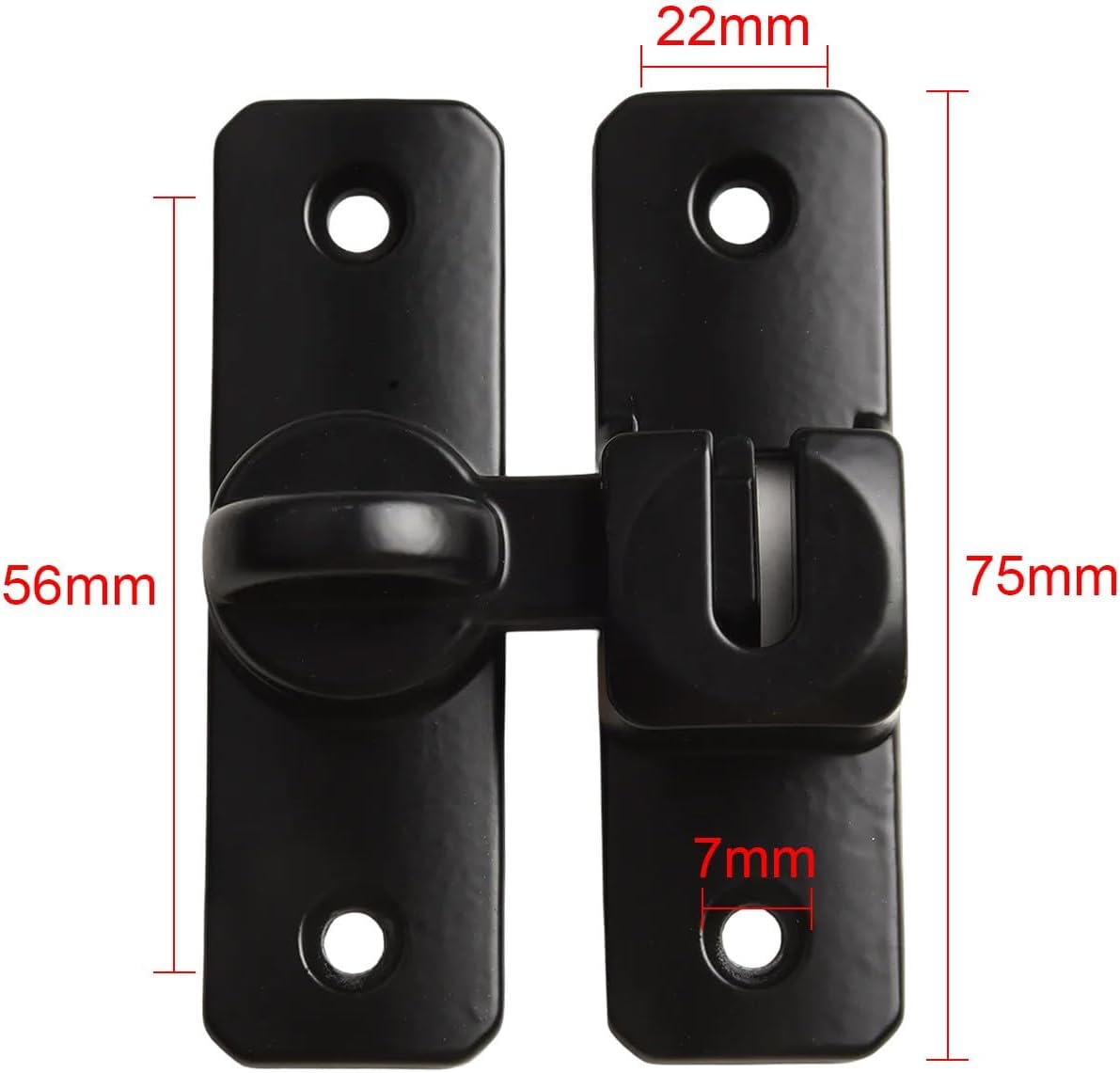 Zinc Alloy Sliding Door Latch 90 180 Degree Flip Lock for Home Security Window Cabinet Furniture for Easy Install Anti Theft Hardware
