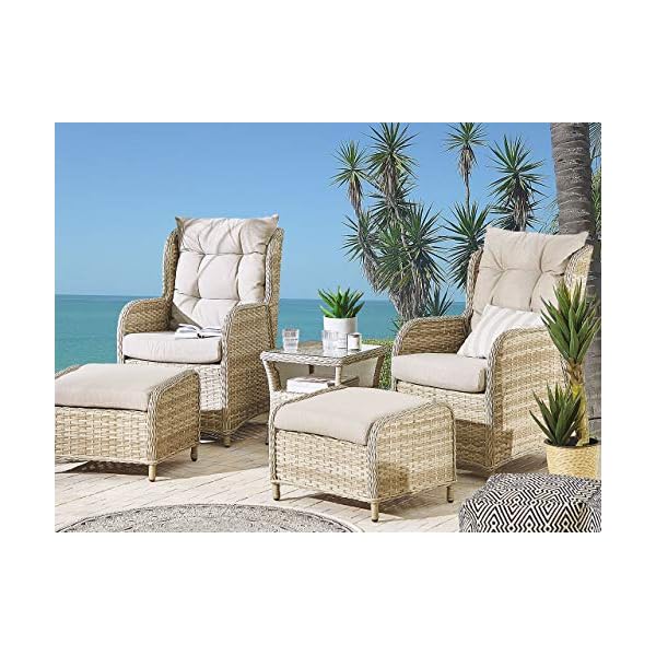 Ponza Lounge-Set Rattan Natur & Beige