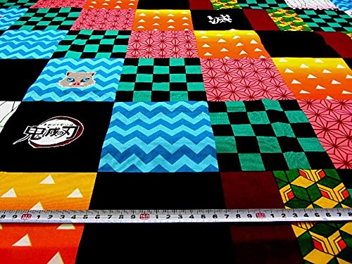 Amazon | ＜ 60cm単位で販売 ＞ キャラクター 鬼滅の刃 生地 （ パッチ